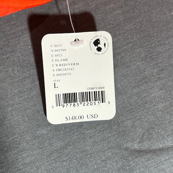 Free People Movement In‎ A Bubble Puffer Vest Large Flame Red Oversized Zip NEW - Picture 5 of 10